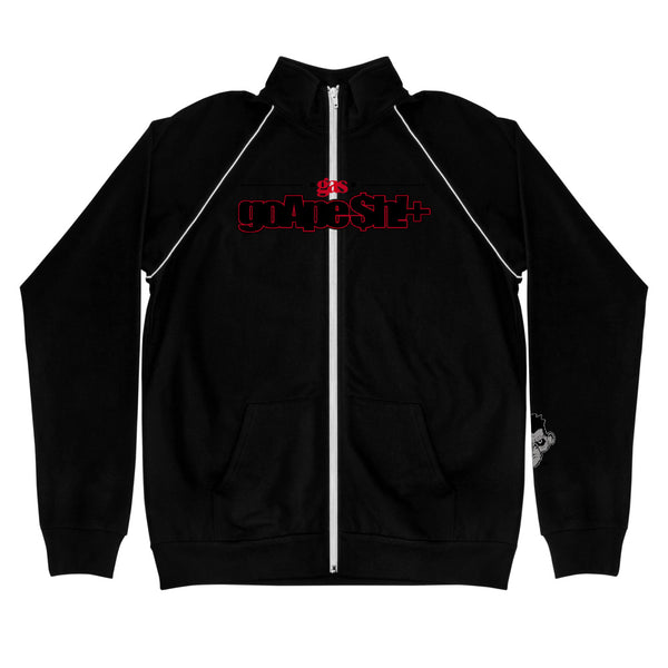 Red Gas Piped Fleece Jacket